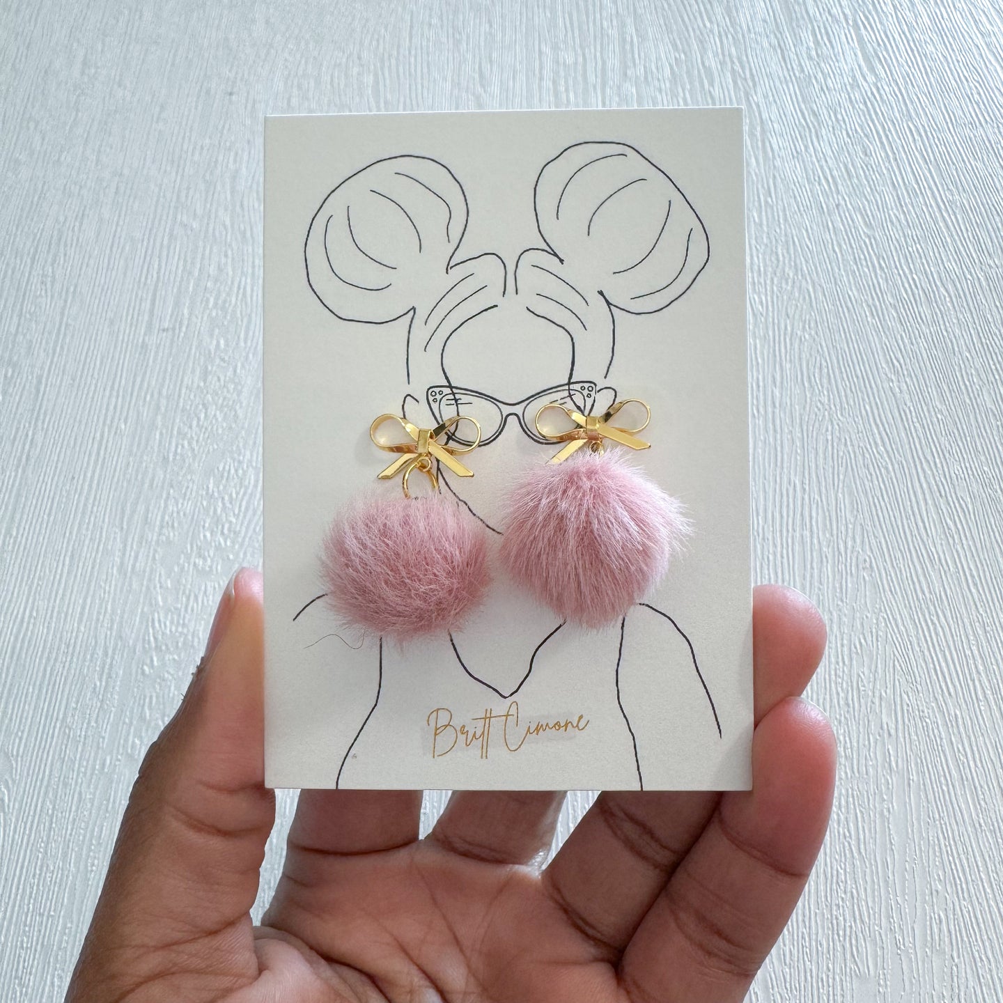 Bow Pom Pom Dangles